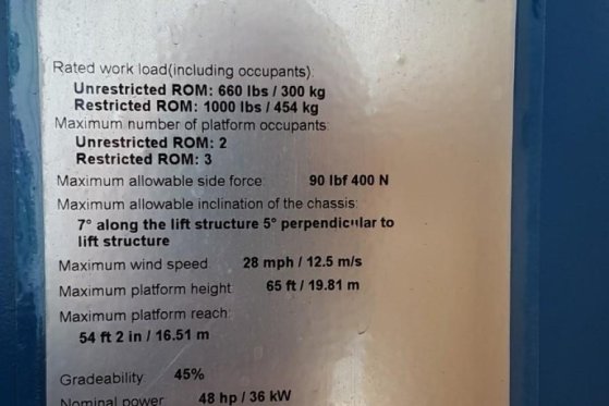 Genie S65XC Valid inspection, *Guarantee! Diesel, 4x4 Dr S65XC Valid inspection, *Guarantee! Diesel, 4x4 Dr 2020 2 image 6