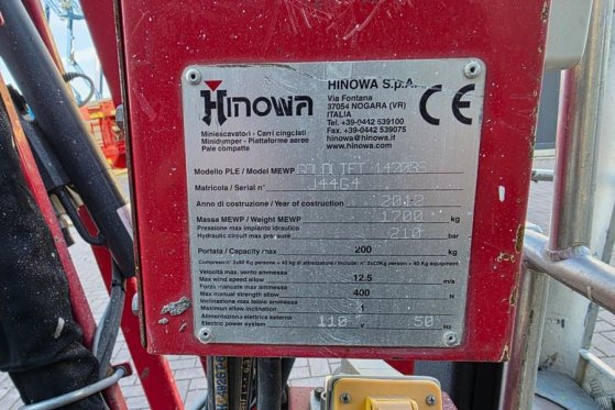 Hinowa Goldlift 14.70IIIS As-Is, Hybrid Diesel-230V, 14m Hinowa Goldlift 14.70IIIS As-Is, Hybrid Diesel-230V, 14m 2012 2 i...