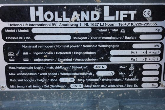 Holland Lift Ecostar HL-9714 Electric, 12m Working Height, 325k Holland lift Ecostar HL-9714 Electric, 12m Working Height,...