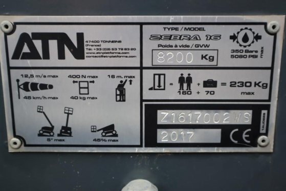 ATN Zebra 16 STAB Diesel, Hydr. Stabilisers, 4x4x4 Dri ATN Zebra 16 STAB Diesel, Hydr. Stabilisers, 4x4x4 Dri 2017 2 image 51