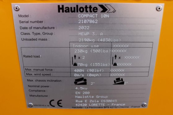 Haulotte Compact 10N Valid Inspection, *Guarantee! 10m Work Haulotte Compact 10N Valid Inspection, *Guarantee! 10m Work 20...