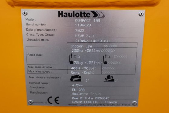 Haulotte Compact 10N Valid Inspection, *Guarantee! 10m Work Haulotte Compact 10N Valid Inspection, *Guarantee! 10m Work 20...