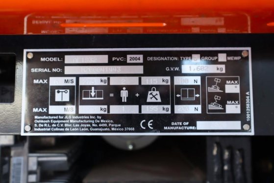 JLG AE1932 All Electric, 7.6m Working Height, 275kg Ca AE1932 All Electric, 7.6m Working Height, 275kg Ca 2021 2 Scissor L...