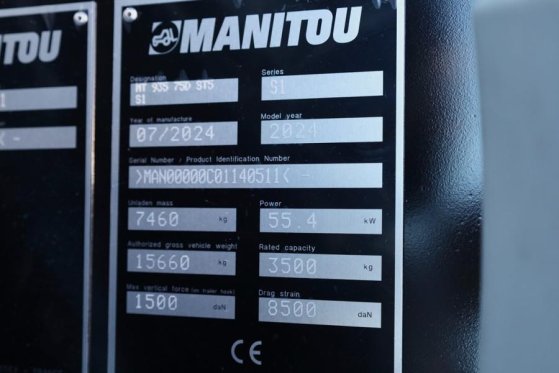 Manitou MT935 75D ST5 S1 Valid inspection, *Guarantee! 4x4 MT935 75D ST5 S1 Valid inspection, *Guarantee! 4x4 2024 2 image 21