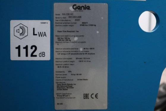 Genie SX135 XC Valid inspection, *Guarantee! 43m Working SX135 XC Valid inspection, *Guarantee! 43m Working 2020 2 image 21