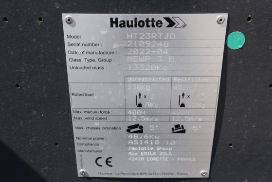 Haulotte HT23RTJ O Valid Inspection, *Guarantee! Diesel, 4x Haulotte HT23RTJ O Valid Inspection, *Guarantee! Diesel, 4x 20...