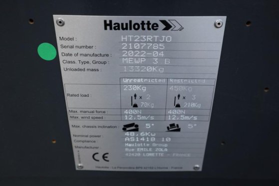 Haulotte HT23RTJ O Valid Inspection, *Guarantee! Diesel, 4x Haulotte HT23RTJ O Valid Inspection, *Guarantee! Diesel, 4x 20...