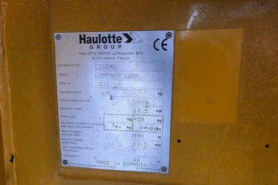 Haulotte Compact 12DX Diesel, 4x4 Drive, 12m Working Height Haulotte Compact 12DX Diesel, 4x4 Drive, 12m Working Height 20...