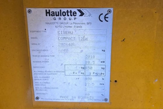 Haulotte Compact 12DX Diesel, 4x4 Drive, 12m Working Height Haulotte Compact 12DX Diesel, 4x4 Drive, 12m Working Height 20...