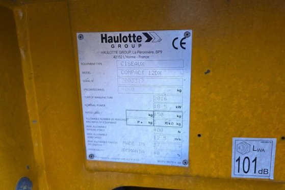 Haulotte Compact 12DX Diesel, 4x4 Drive, 12m Working Height Haulotte Compact 12DX Diesel, 4x4 Drive, 12m Working Height 20...
