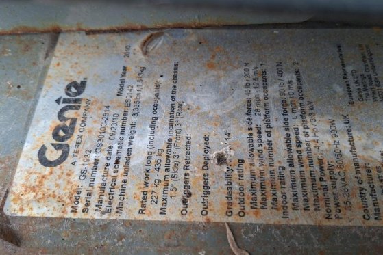 Genie GS1932 Electric, Batteries 10-2025, Working Height 4842 2010 2 image 6