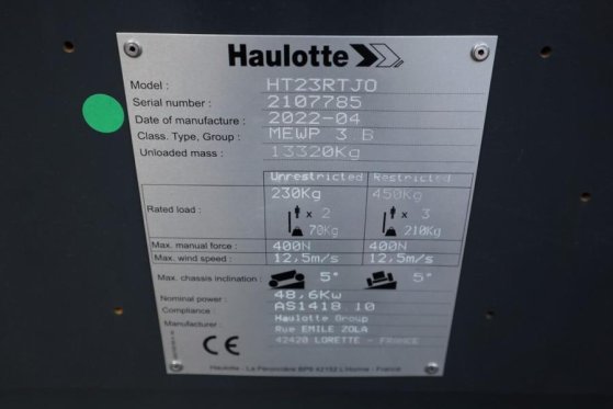 Haulotte HT23RTJ O Valid Inspection, *Guarantee! Diesel, 4x Haulotte HT23RTJ O Valid Inspection, *Guarantee! Diesel, 4x 20...