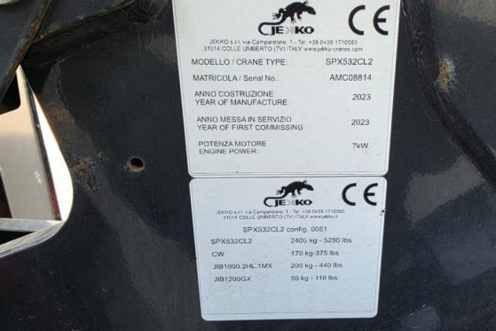 Jekko SPX532CL2 Valid Inspection, Electric, Remote Contr Jekko SPX532CL2 Valid Inspection, Electric, Remote Contr 2023 2 C...