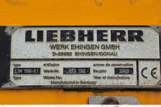 Liebherr LTM1500-8.1 Also Available For Rent, Dutch Registr 683 2008 2 Mobile Cranes image 6