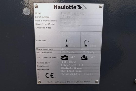 Haulotte HA20LEPRO Valid Inspection, Hybrid, 4x4x4 Drive, 2 Haulotte HA20LEPRO Valid Inspection, Hybrid, 4x4x4 Drive, 2 20...