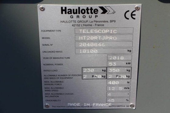 Haulotte HT28RTJ Pro Valid inspection, *Guarantee! 28 m Wor Haulotte HT28RTJ Pro Valid inspection, *Guarantee! 28 m Wor 20...