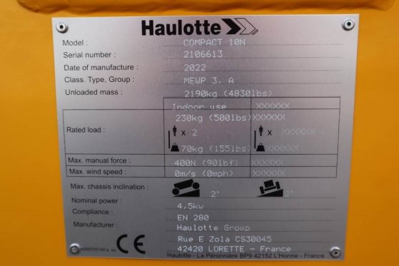 Haulotte Compact 10N Valid Inspection, *Guarantee! 10m Work Haulotte Compact 10N Valid Inspection, *Guarantee! 10m Work 20...