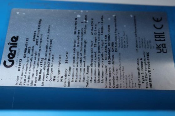 Genie GS1932 E-Drive New And Available Directly From Sto 4842 2022 2 Scissor Lifts image 7