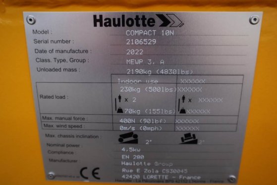 Haulotte Compact 10N Valid Inspection, *Guarantee! 10m Work Haulotte Compact 10N Valid Inspection, *Guarantee! 10m Work 20...