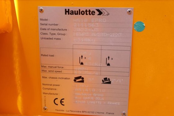 Haulotte HS18EPRO Valid Inspection, Full Electric 4x4 Drive Haulotte HS18EPRO Valid Inspection, Full Electric 4x4 Drive 20...