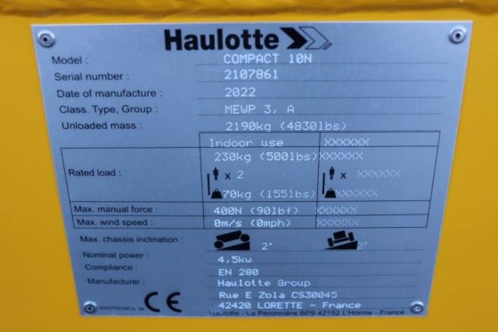 Haulotte Compact 10N Valid Inspection, *Guarantee! 10m Work Haulotte Compact 10N Valid Inspection, *Guarantee! 10m Work 20...