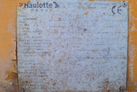 Haulotte Compact 10 Electric, 10m Working Height, 450kg Cap Haulotte Compact 10 Electric, 10m Working Height, 450kg Cap 20...