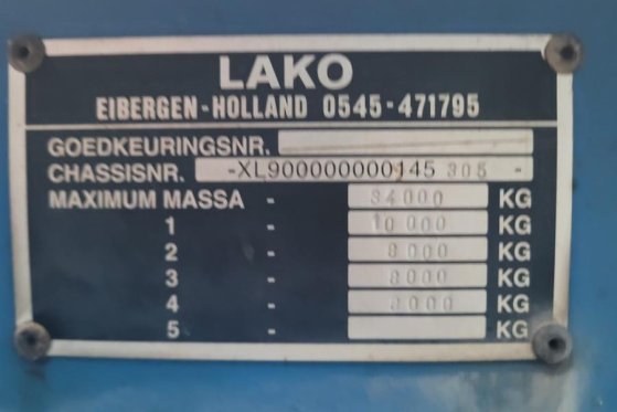 Lako SDA-434 Dutch Registration, 4 Axles, 25.5t Loading lako SDA-434 Dutch Registration, 4 Axles, 25.5t Loading 1997 2 ima...
