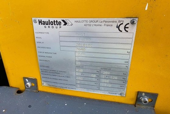 Haulotte STAR 10 Electric, 10m Working Height, 3m Reach, 20 Haulotte STAR 10 Electric, 10m Working Height, 3m Reach, 20 20...