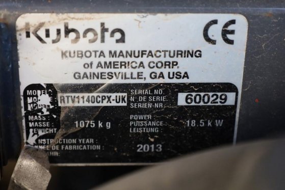 Kubota RTV1140CPX-UK 4x4 ATV As-Is, Diesel, 4x4 Drive, 4 RTV1140CPX-UK 4x4 ATV As-Is, Diesel, 4x4 Drive, 4 2013 2 image 22