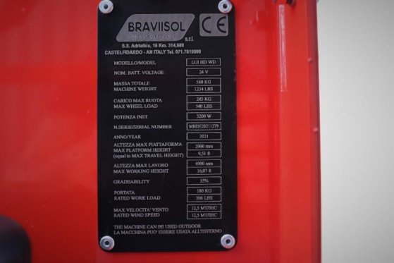 Bravi LUI HD WD Leonardo New, Electric, 4.90m Working He Bravi LUI HD WD Leonardo New, Electric, 4.90m Working He 2021 2 i...