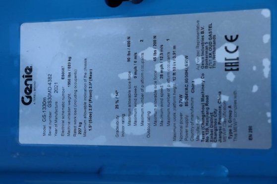 Genie GS1330M Valid inspection, *Guarantee! All-Electric GS1330M Valid inspection, *Guarantee! All-Electric 2021 2 Scissor...
