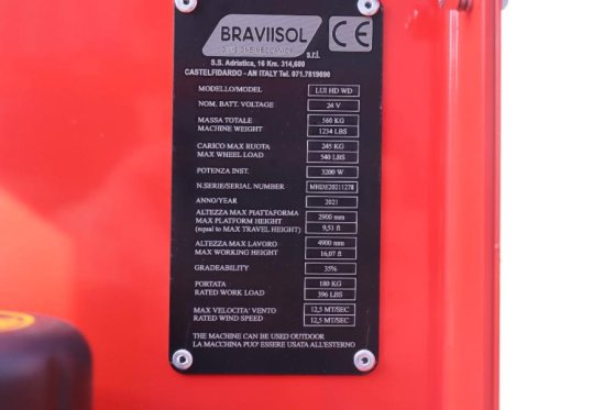 Bravi LUI HD WD Leonardo New, Electric, 4.90m Working He Bravi LUI HD WD Leonardo New, Electric, 4.90m Working He 2021 2 i...