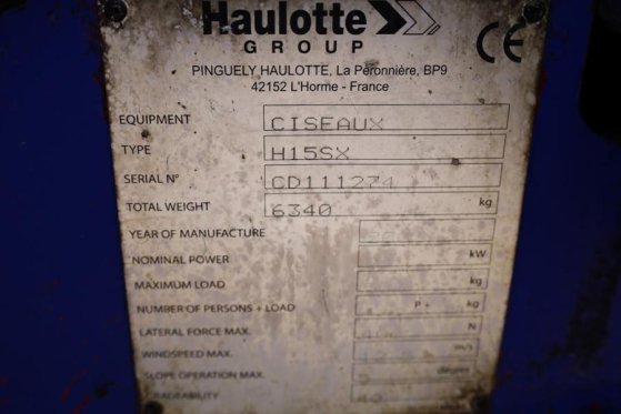 Haulotte H15SX Diesel, 4x4 Drive 15 Working Height, 500kg C Haulotte H15SX Diesel, 4x4 Drive 15 Working Height, 500kg C 20...