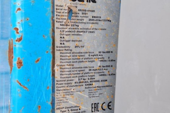 Genie GS1932 E-Drive Several In Stock, 8m Working Height 4842 2021 2 Scissor Lifts image 18