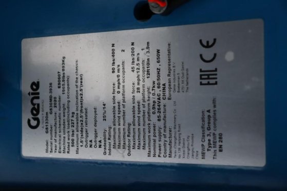 Genie GS1330M Valid inspection, *Guarantee! All-Electric GS1330M Valid inspection, *Guarantee! All-Electric 2020 2 Scissor...
