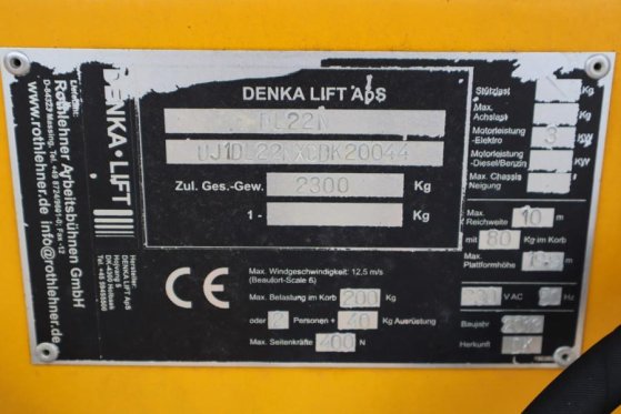 Denka-Lift DL22N Electric, 22m Working Height, 12m Reach, Sim Denka-Lift DL22N Electric, 22m Working Height, 12m Reach, Si...