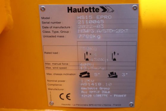 Haulotte HS15EPRO Valid Inspection, Full Electric 4x4 Drive Haulotte HS15EPRO Valid Inspection, Full Electric 4x4 Drive 20...
