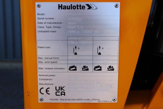 Haulotte HA12CJ+ Valid inspection, Electric, 12 m Working H Haulotte HA12CJ+ Valid inspection, Electric, 12 m Working H 20...