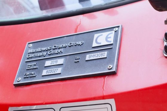 Grove GMK3060 Diesel, 6x6x6 Drive, 60t Capacity, 43m Mai GMK3060 Diesel, 6x6x6 Drive, 60t Capacity, 43m Mai 2015 2 Mobile ...