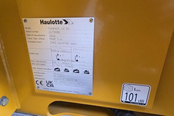 Haulotte COMPACT 12DX Valid Inspection, Diesel, 4x4 Drive, Haulotte COMPACT 12DX Valid Inspection, Diesel, 4x4 Drive, 2026...