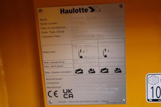 Haulotte Compact 12DX Valid Inspection, Diesel, 4x4 Drive, Haulotte Compact 12DX Valid Inspection, Diesel, 4x4 Drive, 2026...