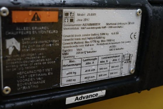 Hyster J3.0XN Valid inspection, *Guarantee! 3t Electric F J3.0XN Valid inspection, *Guarantee! 3t Electric F 2017 2 Forkli...
