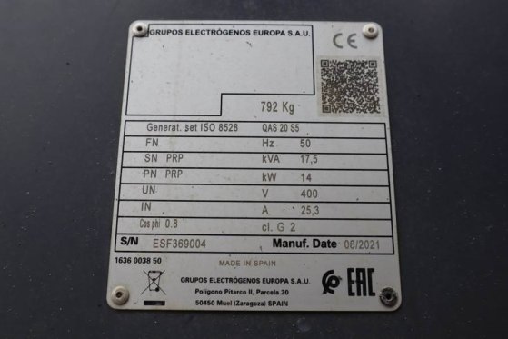 Atlas Copco QAS 20 S5 Valid Inspection, *Guarantee! Diesel, 17 QAS 20 S5 Valid Inspection, *Guarantee! Diesel, 17 2021 2 G...
