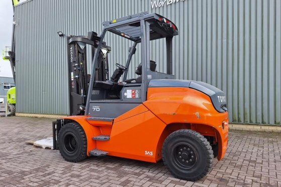 Toyota 9FBM70T Electric, 7 Tons Capacity, Lift Height 4.7 9FBM70T Electric, 7 Tons Capacity, Lift Height 4.7 2022 2 Forkli...