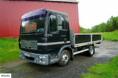 MAN TGL 8.240 4x2 flatbed truck w / aluminum box