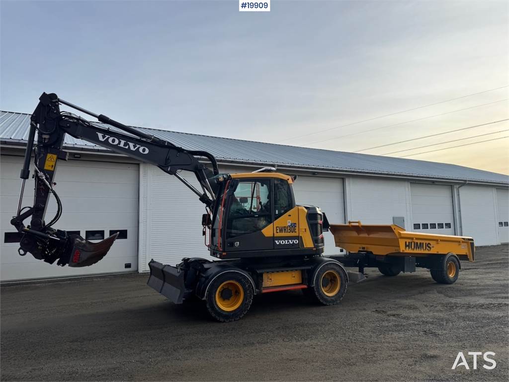 Volvo EWR130 Wheel Excavator w/ Rototilt and 2 buckets.  image