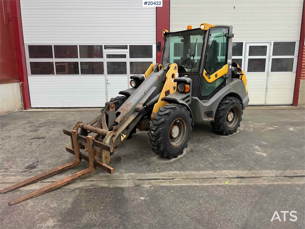 Ahlmann AX-85 wheel loader w/ bucket and pallet forks image