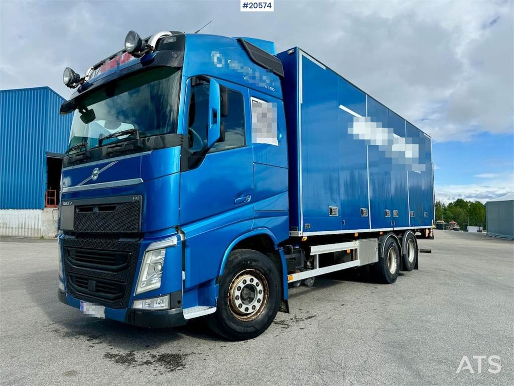 Volvo Fh540 6x2 box truck w/ full side opening and lift. image