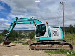 Kobelco SK235SR Tracked excavator w/ Rototilt and bucket.