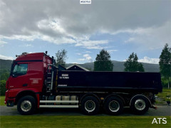 Mercedes-Benz Arocs 3258 8x4 Hook truck w/ Palfinger hook and cr